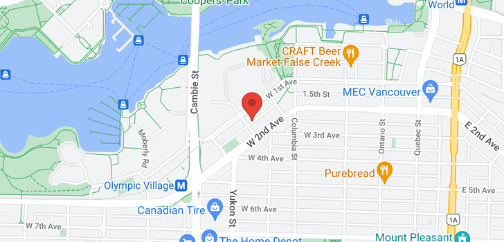 map of 1605 288 W 1ST AVENUE